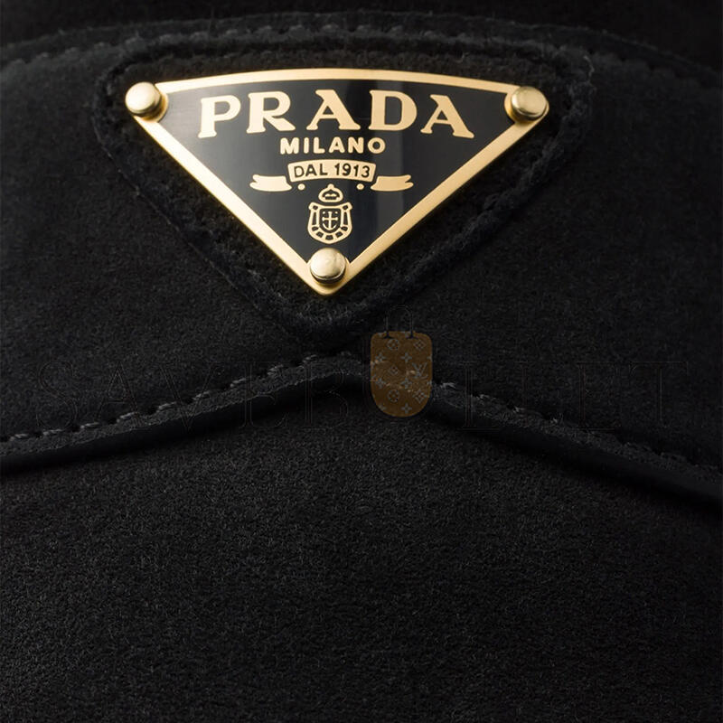 Pra*a suede and wool loafers